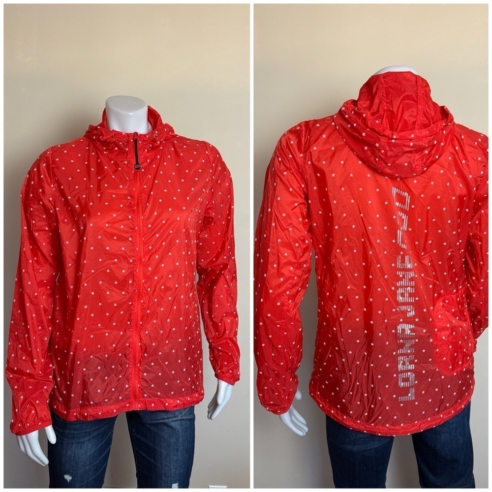 LORNA JANE ACTIVE - STARLIGHT RUN JACKET with hood. Nylon. Large P2P 21"